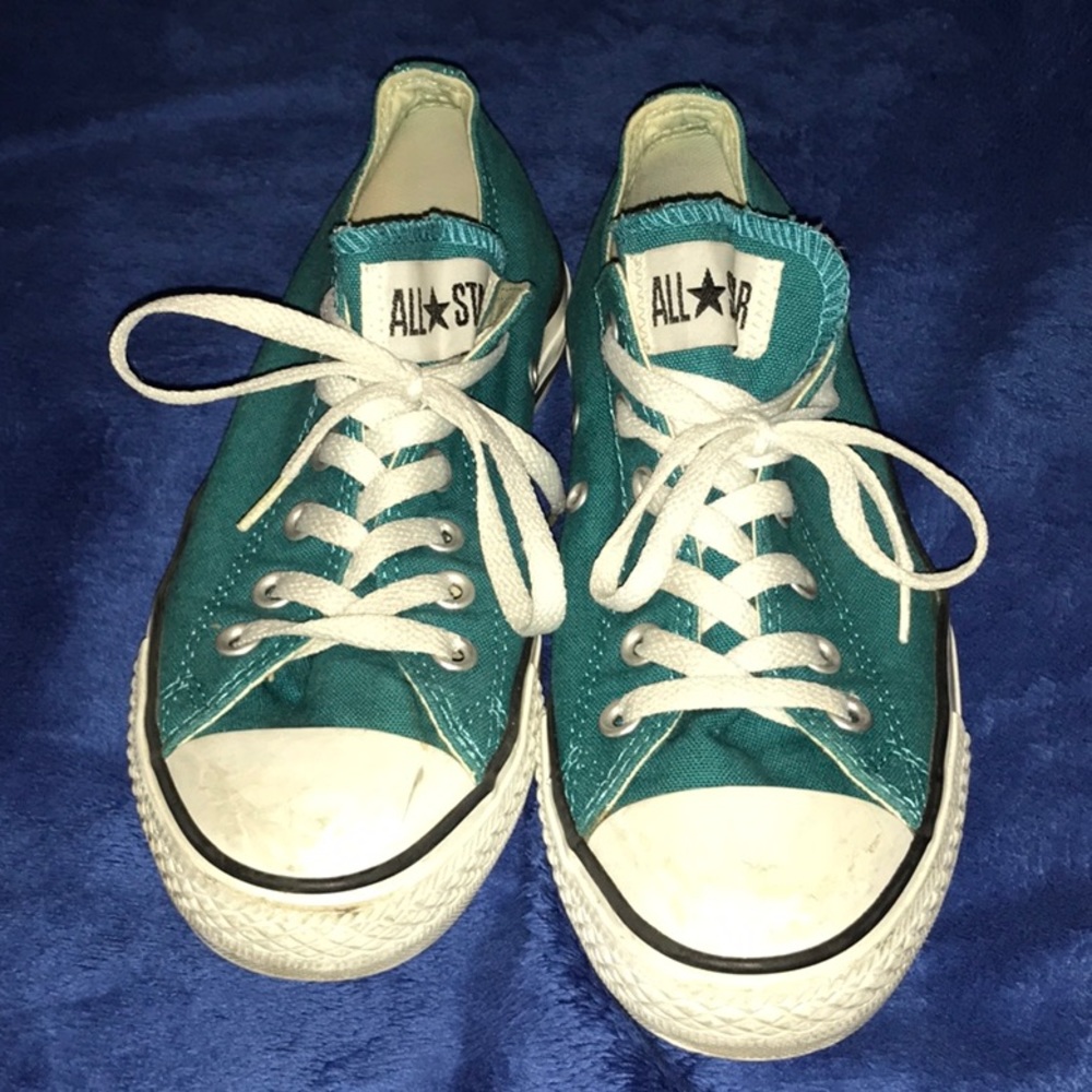 Teal Converse shoes